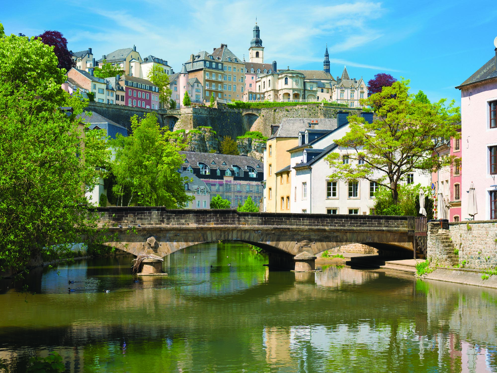 Luxembourg city at a summer day